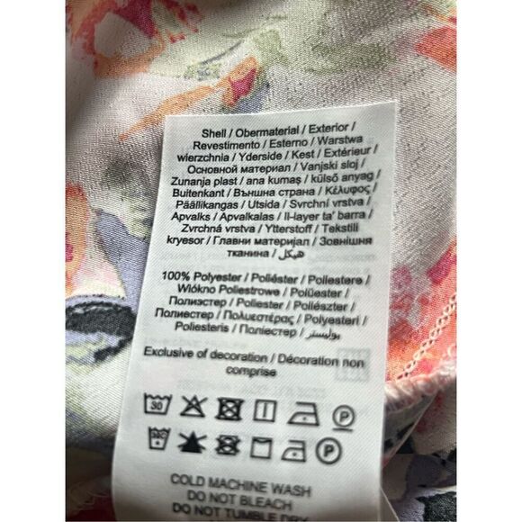 Vero Moda Bonni Catch Fit & Flare Dress Watercolor Open Strappy Back Womens xl - Picture 7 of 8